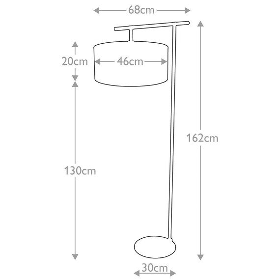 Лампион Balance 1xE27 Black Polished Nickel Elstead Lighting BALANCE-FL-BKPN | Osvetlenieto.bg