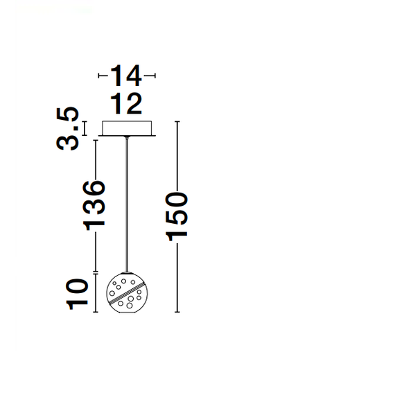 LED Пендел LICIO 9186958 Nova Luce 4W 3000K | Osvetlenieto.bg