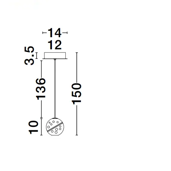 LED Пендел LICIO 9186958 Nova Luce 4W 3000K | Osvetlenieto.bg