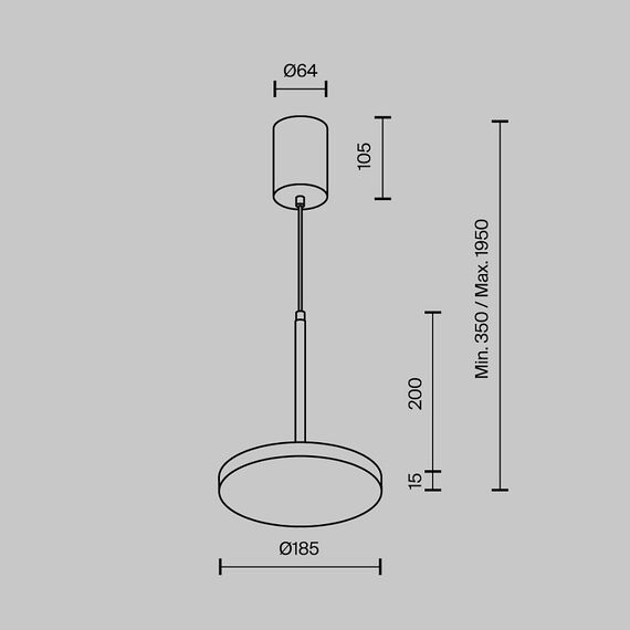 LED Пендел Plato P076PL-L12W3K-BS Maytoni 12W 3000K | Osvetlenieto.bg