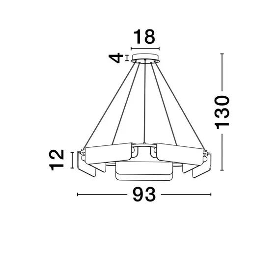 LED Полилей AIDER 9019759 Nova Luce 45W 3000K | Osvetlenieto.bg