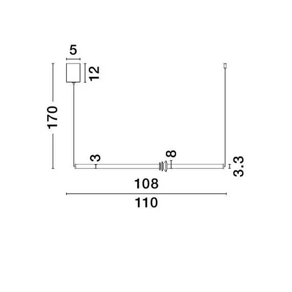 LED Полилей ATMOSFERA 9236405 Nova Luce 15W 3000K | Osvetlenieto.bg