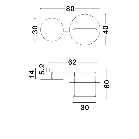 LED Полилей DIONA 9580678 Nova Luce 35W 3000K | Osvetlenieto.bg