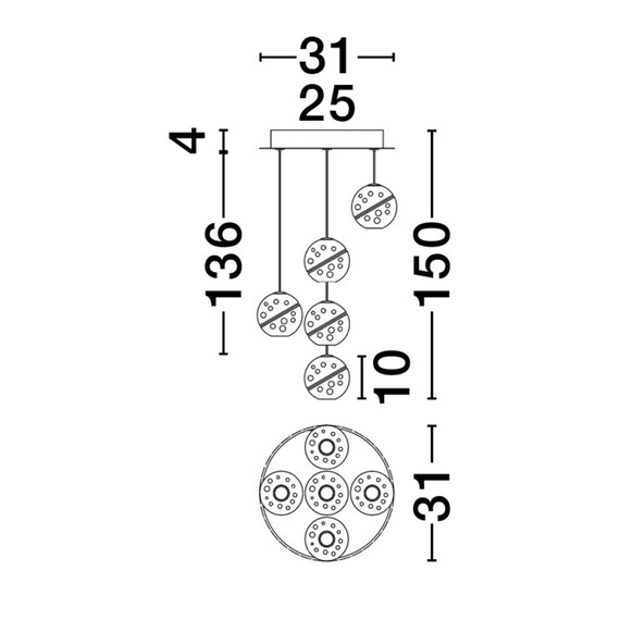 LED Полилей LICIO 9186960 Nova Luce 16W 3000K | Osvetlenieto.bg