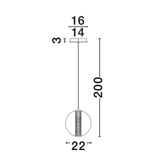 LED Полилей NAVI 9186951 Nova Luce 8W 3000K | Osvetlenieto.bg
