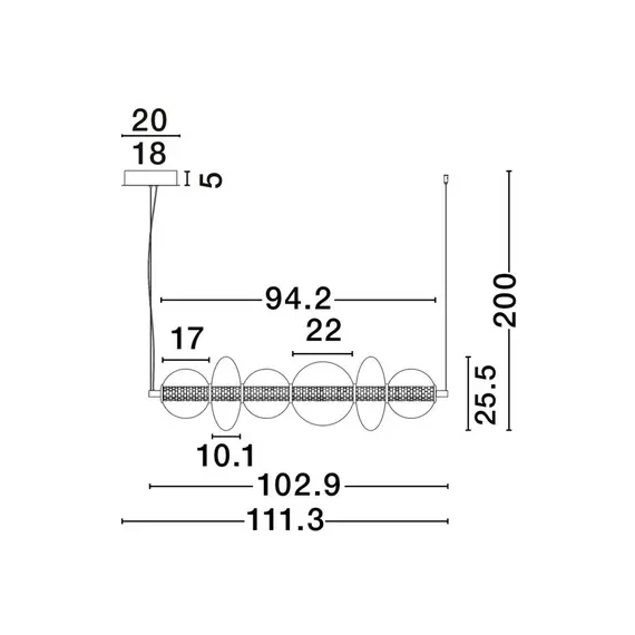 LED Полилей NAVI 9186954 Nova Luce 29W 3000K | Osvetlenieto.bg