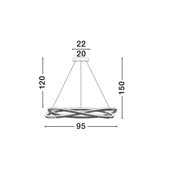 LED Полилей OFELIA 9186935 Nova Luce 68W 3000K | Osvetlenieto.bg