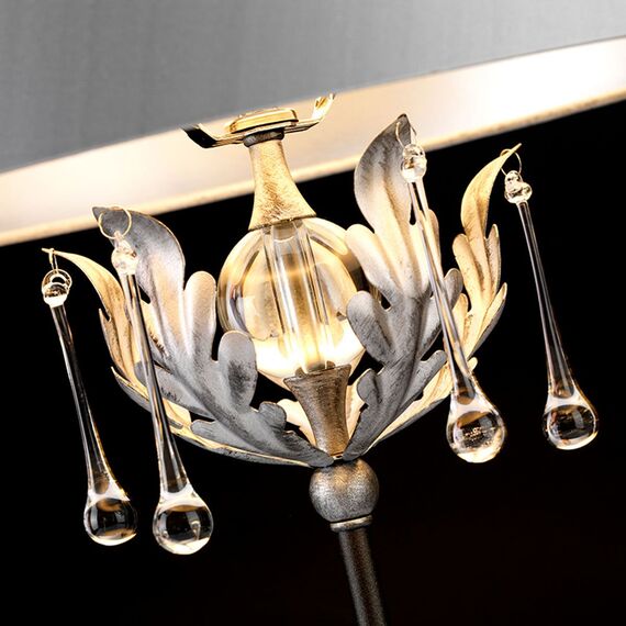 Настолна лампа Amarilli 1xE27 Black Silver Patina Elstead Lighting AML-TL-BLK-SIL | Osvetlenieto.bg