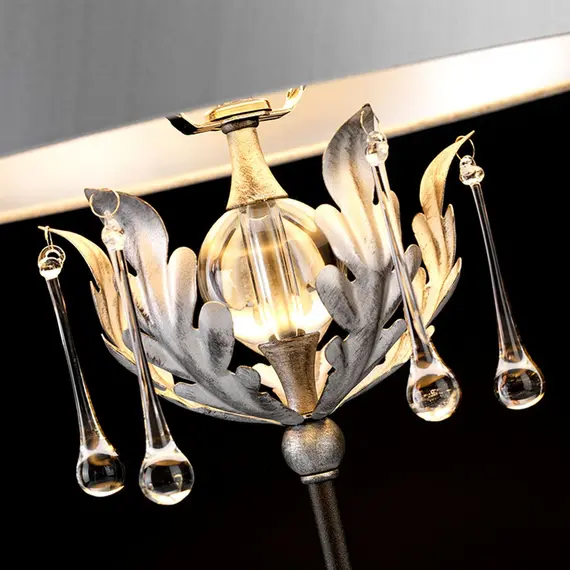 Настолна лампа Amarilli 1xE27 Black Silver Patina Elstead Lighting AML-TL-BLK-SIL | Osvetlenieto.bg