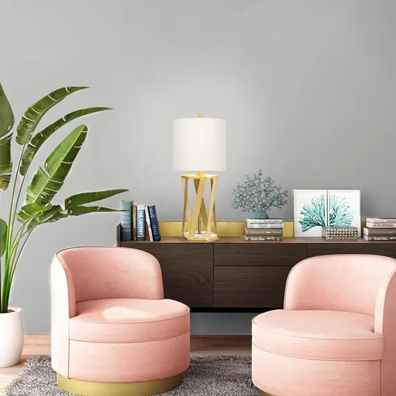 Настолна лампа Apollo 1xE27 Brushed Brass Elstead Lighting APOLLO-TL-WHT | Osvetlenieto.bg