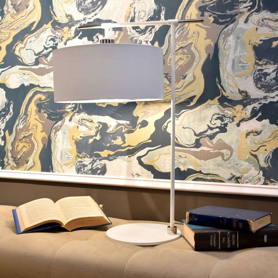 Настолна лампа Balance 1xE27 White Polished Nickel Elstead Lighting BALANCE-TL-WPN | Osvetlenieto.bg