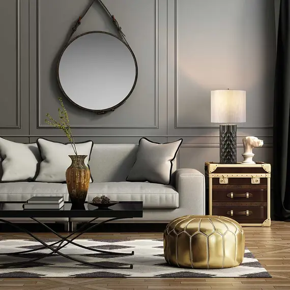 Настолна лампа Barbican 1xE27 Graphite and Silver Shade. Elstead Lighting BARBICAN-TL | Osvetlenieto.bg