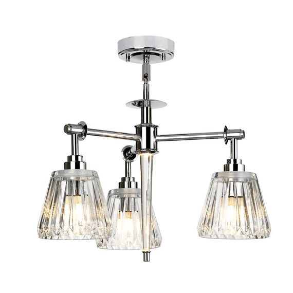 Пендел за баня Agatha 3xG9 Polished Chrome Elstead Lighting BATH-AGATHA3P-PC | Osvetlenieto.bg