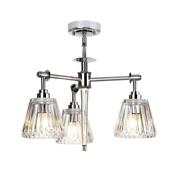 Пендел за баня Agatha 3xG9 Polished Chrome Elstead Lighting BATH-AGATHA3P-PC | Osvetlenieto.bg