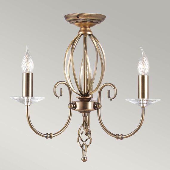 Полилей Aegean 3xE14 Aged Brass Elstead Lighting AG3-AGED-BRASS | Osvetlenieto.bg