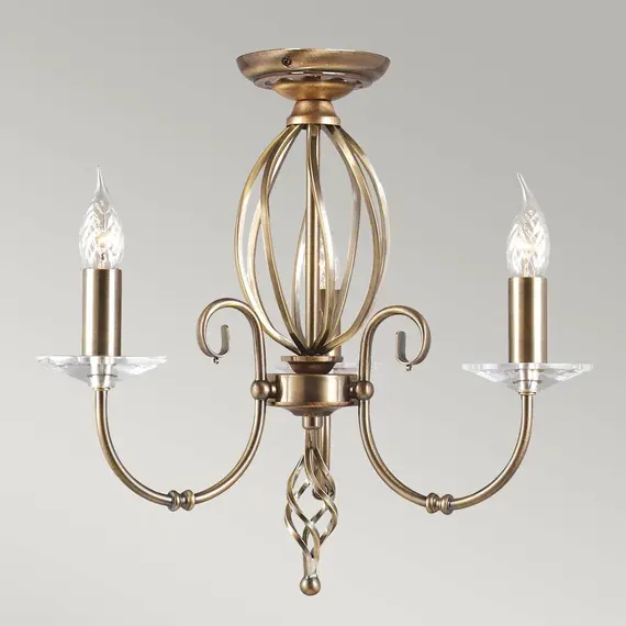 Полилей Aegean 3xE14 Aged Brass Elstead Lighting AG3-AGED-BRASS | Osvetlenieto.bg
