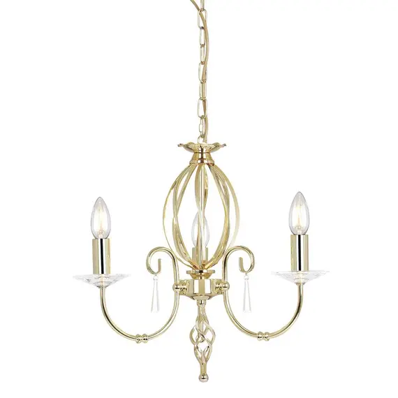 Полилей Aegean 3xE14 Polished Brass Elstead Lighting AG3-POL-BRASS | Osvetlenieto.bg