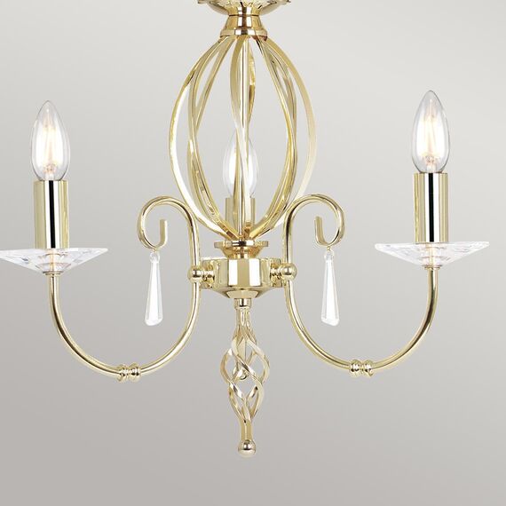 Полилей Aegean 3xE14 Polished Brass Elstead Lighting AG3-POL-BRASS | Osvetlenieto.bg