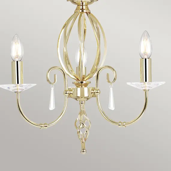 Полилей Aegean 3xE14 Polished Brass Elstead Lighting AG3-POL-BRASS | Osvetlenieto.bg