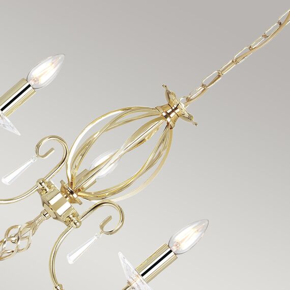 Полилей Aegean 3xE14 Polished Brass Elstead Lighting AG3-POL-BRASS | Osvetlenieto.bg