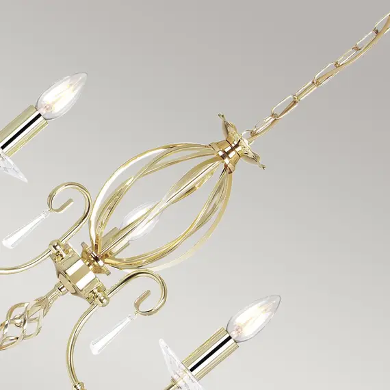Полилей Aegean 3xE14 Polished Brass Elstead Lighting AG3-POL-BRASS | Osvetlenieto.bg