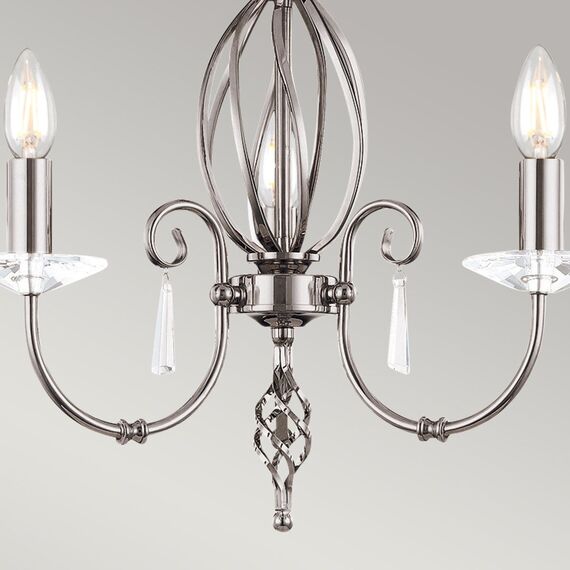 Полилей Aegean 3xE14 Polished Nickel Elstead Lighting AG3-POL-NICKEL | Osvetlenieto.bg