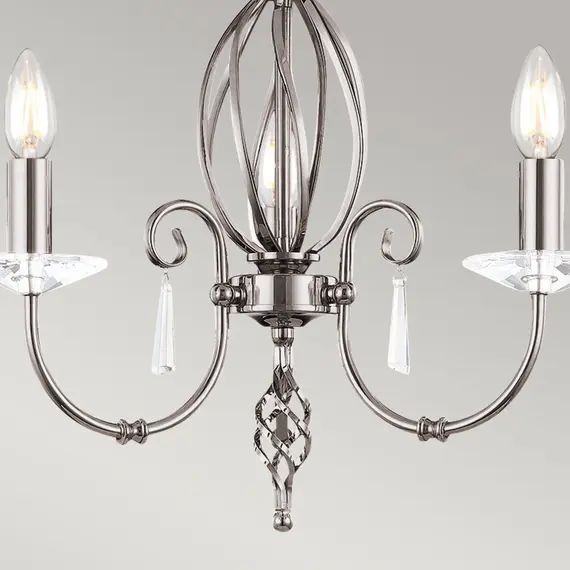 Полилей Aegean 3xE14 Polished Nickel Elstead Lighting AG3-POL-NICKEL | Osvetlenieto.bg
