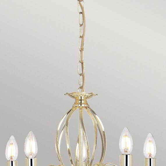 Полилей Aegean 5xE14 Polished Brass Elstead Lighting AG5-POL-BRASS | Osvetlenieto.bg