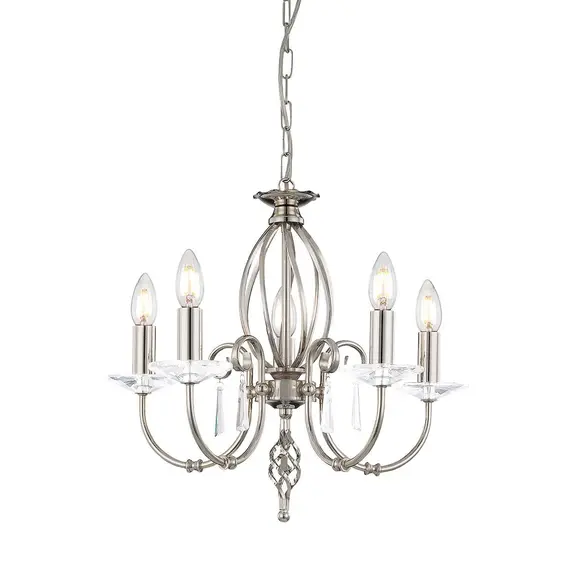 Полилей Aegean 5xE14 Polished Nickel Elstead Lighting AG5-POL-NICKEL | Osvetlenieto.bg