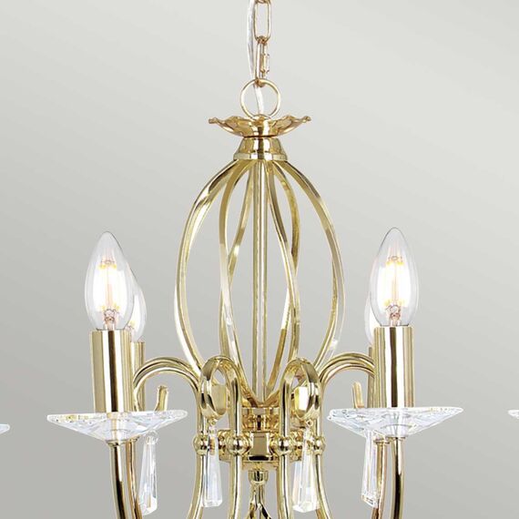 Полилей Aegean 8xE14 Polished Brass Elstead Lighting AG8-POL-BRASS | Osvetlenieto.bg