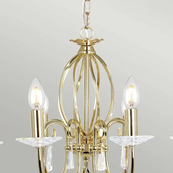 Полилей Aegean 8xE14 Polished Brass Elstead Lighting AG8-POL-BRASS | Osvetlenieto.bg