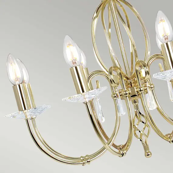 Полилей Aegean 8xE14 Polished Brass Elstead Lighting AG8-POL-BRASS | Osvetlenieto.bg