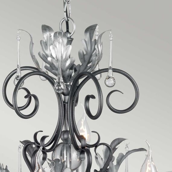 Полилей Amarilli 10 Light Black Silver Patina Elstead Lighting AML10-BLK-SILVER | Osvetlenieto.bg