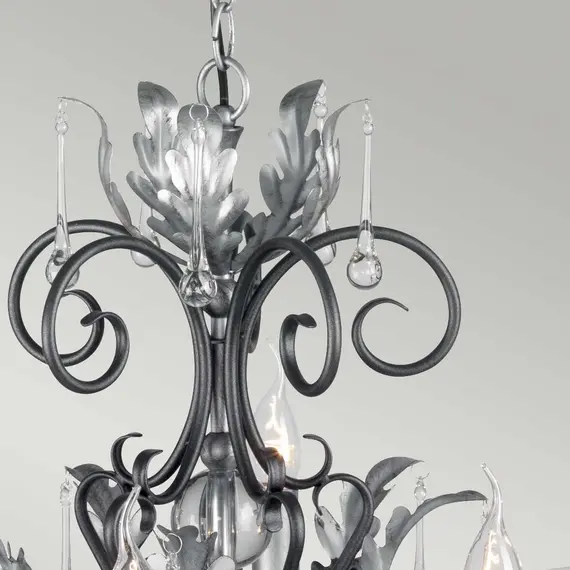 Полилей Amarilli 10 Light Black Silver Patina Elstead Lighting AML10-BLK-SILVER | Osvetlenieto.bg