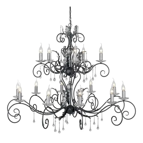 Полилей Amarilli 15xE14 Black Silver Patina Elstead Lighting AML15-BLK-SILVER | Osvetlenieto.bg