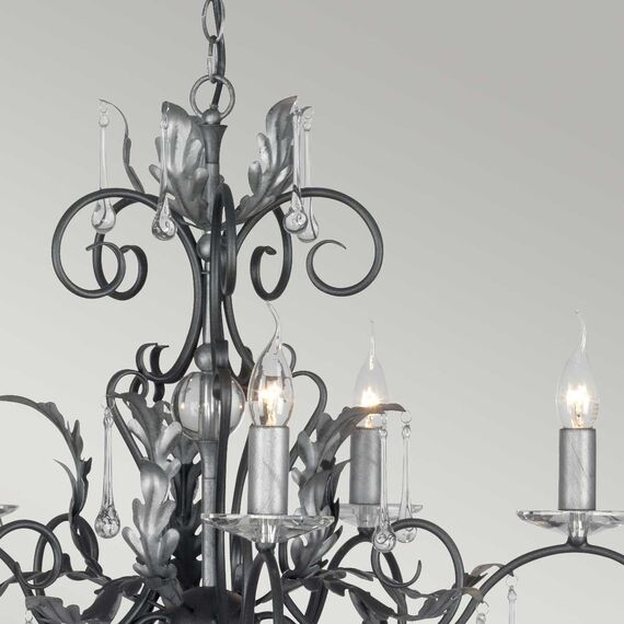 Полилей Amarilli 15xE14 Black Silver Patina Elstead Lighting AML15-BLK-SILVER | Osvetlenieto.bg