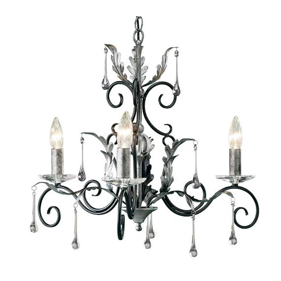 Полилей Amarilli 3xE14 Black Silver Patina Elstead Lighting AML3-BLK-SILVER | Osvetlenieto.bg