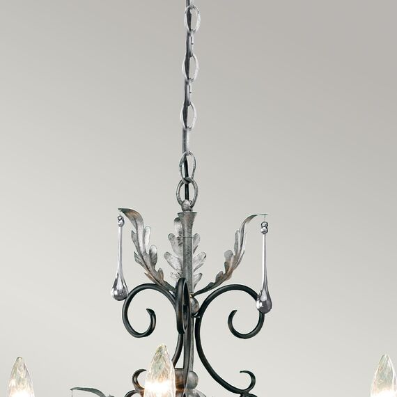 Полилей Amarilli 3xE14 Black Silver Patina Elstead Lighting AML3-BLK-SILVER | Osvetlenieto.bg