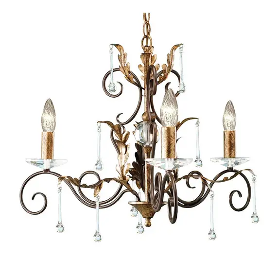 Полилей Amarilli 3xE14 Bronze Gold Patina Elstead Lighting AML3-BRONZE | Osvetlenieto.bg