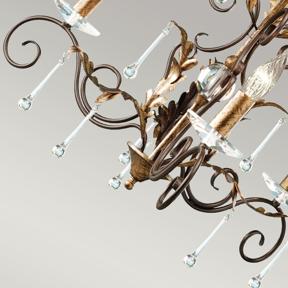 Полилей Amarilli 3xE14 Bronze Gold Patina Elstead Lighting AML3-BRONZE | Osvetlenieto.bg