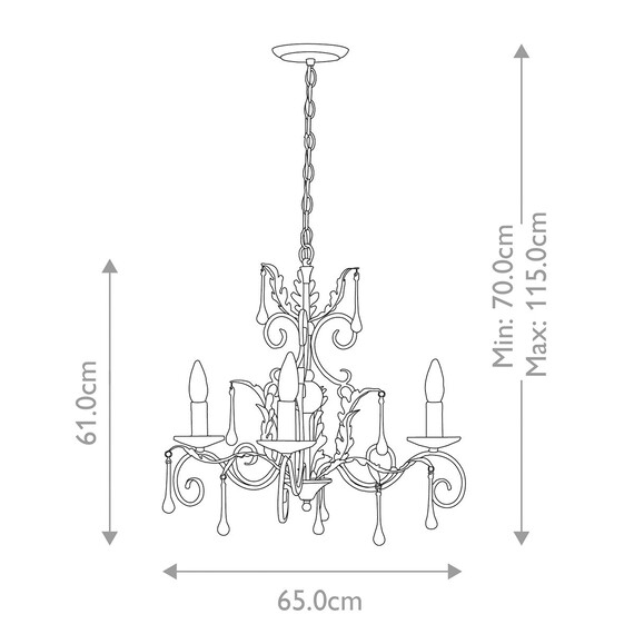 Полилей Amarilli 3xE14 Bronze Gold Patina Elstead Lighting AML3-BRONZE | Osvetlenieto.bg