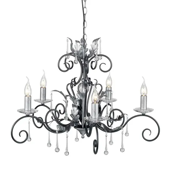 Полилей Amarilli 5xE14 Black Silver Patina Elstead Lighting AML5-BLK-SILVER | Osvetlenieto.bg