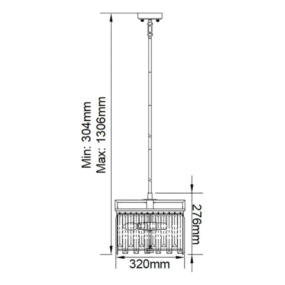 Полилей Aries 4xE14 Small Polished Nickel Elstead Lighting ARIES-4P-S | Osvetlenieto.bg