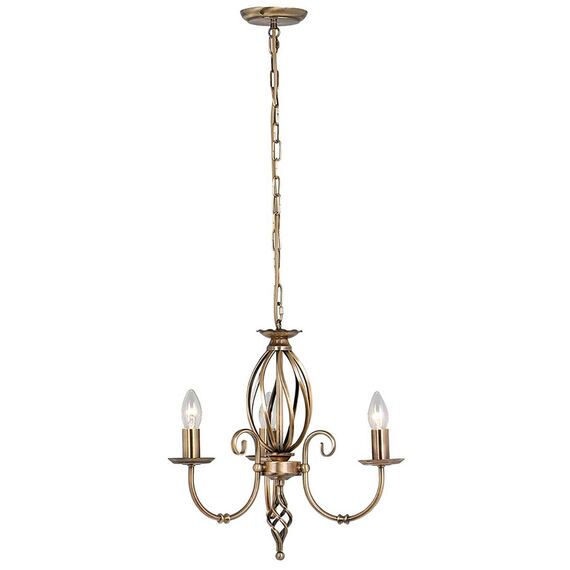 Полилей Artisan 3xE14 Aged Brass Elstead Lighting ART3-AGD-BRASS | Osvetlenieto.bg