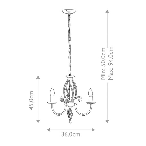 Полилей Artisan 3xE14 Black Elstead Lighting ART3-BLACK | Osvetlenieto.bg