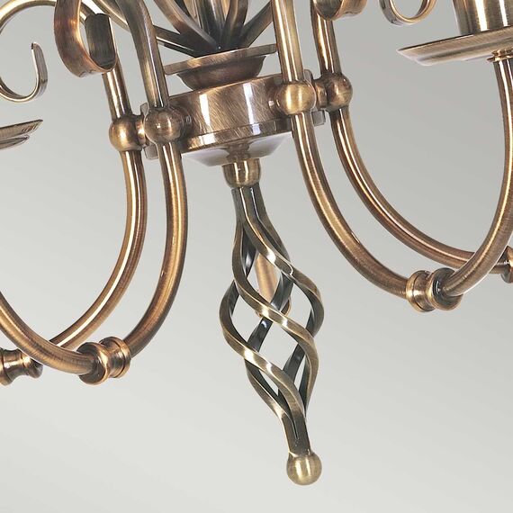 Полилей Artisan 5xE14 Aged Brass Elstead Lighting ART5-AGD-BRASS | Osvetlenieto.bg