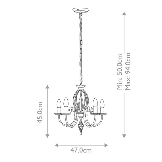 Полилей Artisan 5xE14 Black Elstead Lighting ART5-BLACK | Osvetlenieto.bg