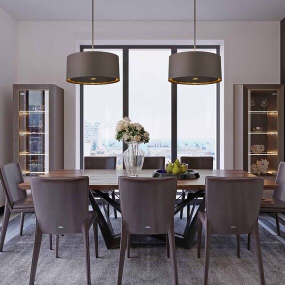 Полилей Balance 1xE27 Brown Polished Brass Elstead Lighting BALANCE-P-BRPB | Osvetlenieto.bg