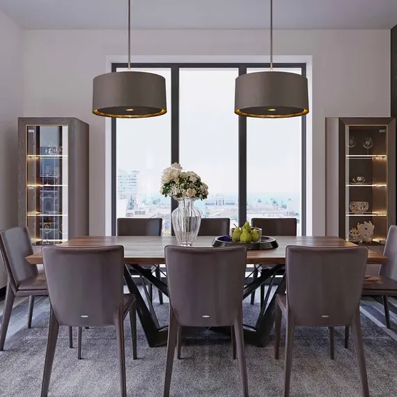 Полилей Balance 1xE27 Brown Polished Brass Elstead Lighting BALANCE-P-BRPB | Osvetlenieto.bg