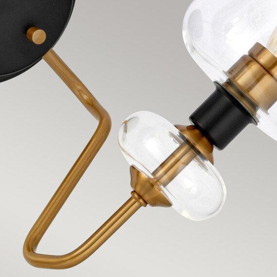 Аплик Armand 2xE14 Aged Brass Plated & Charcoal Black Paint Elstead Lighting DL-ARMAND2-AB | Osvetlenieto.bg